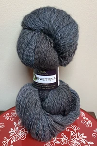Brand New Alpaca Lima Ewetopia Yarn Hank Brown Grey 600 Yds - Iridescent - Picture 1 of 7