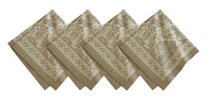Stoffservietten eckig beige braun creme Baumwolle 21" Milano Villeroy & Boch 4er Pack - Bild 1 von 6