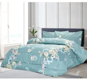 Luxury 3 piece Quilt Cover Printed Comforter Set Bedding with Pillow Case - Picture 1 of 1