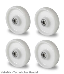 SATZ Rad Polyamide weiß Schwerlasträder Transportrolle 150 160 200 Rad 3.000Kg - Bild 1 von 2