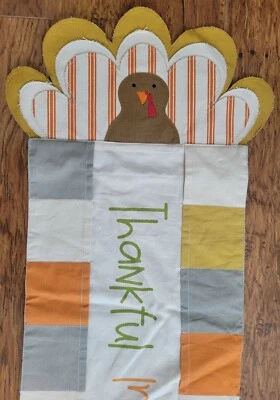 Mud Pie Thanksgiving Turkey Table Runner w/ Pockets For Gratitude Prompts 50"  - Image 1 of 4