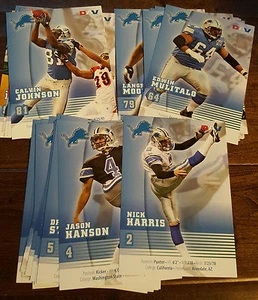 2008 DAV DETROIT LIONS TEAM ISSUE PHOTO CARD SET OF 24 CALVIN JOHNSON HANSON - Picture 1 of 1