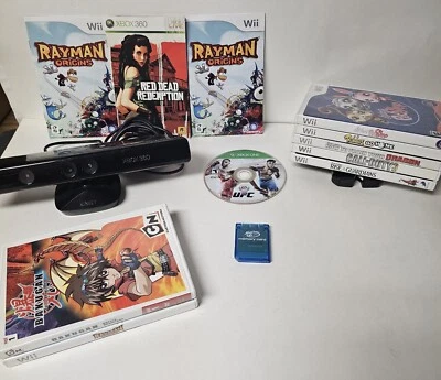 Wii Game Lot, plus Xbox 360 Kinect, UFC game For Xbox One, PS1 Memory Card, More - Image 1 of 3