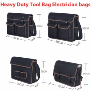 Heavy Duty Tool Bag Electrician bags Organizer Mechanic Storage Black Blue - Picture 1 of 12