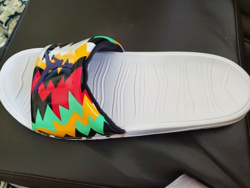 NUOVO Nike AIR Jordan Break Slides White Court viola Hare Bugs taglia 14 slide 7 DS