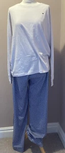 Conjunto de pijama para mujer Tommy Hilfiger talla XL Starlight Diamond Argyle azul blanco - Imagen 1 de 7