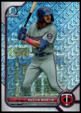 2022 Bowman Chrome AUSTIN MARTIN MEGA BOX MOJO REFRACTOR Prospect Card #BCP-139