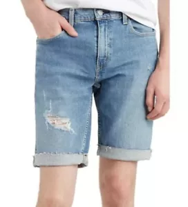 Levi's Men's 502 Long Regular Taper Fit Denim Shorts Light Blue 34 NEW NWT - Picture 1 of 2