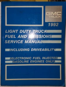 1992 GMC Truck Fuel and Emissions Service Manual Original - Picture 1 of 1