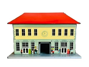 Antique Tin Toy Germany Karl Bub KBN Train Station TRAINSTATION ca. 50er Jahre - Picture 1 of 14