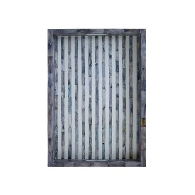 Bone inlay tray - Striped Grey - Image 1 of 4