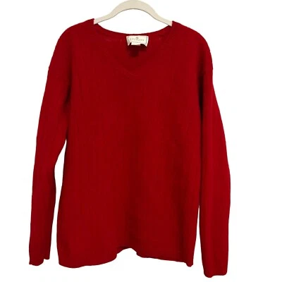 Suéter de Lana Tricot Express De Colección Para Mujer Rojo Manga Larga Pullover Talla L Foto 1 de 4