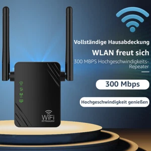 WLAN Repeater 300Mbit / s Bezprzewodowy wzmacniacz sygnału Router Booster 2 Antena - Zdjęcie 1 z 11
