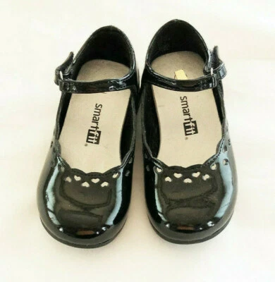 Shoes dress toddler size 6M new man made materials black - Image 1 of 4