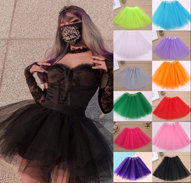 5 Lagen Tütü Tutu Ballettrock Tüllrock Rock Petticoat Ballettkleid Tüll Fasching - Bild 1 von 1