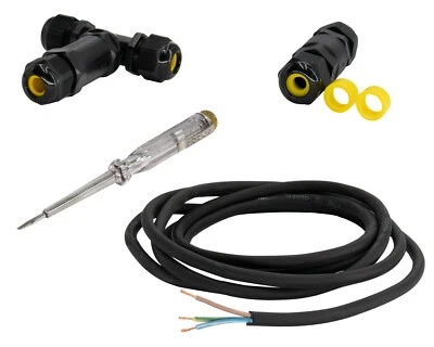 JUNGESLICHT IP68 Wasserdichte Kabelverbinder Außen Erdkabel 3-Polig Gartenleuchten Lampen