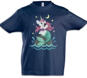 Unimaid Night Kids Boys T-Shirt Mermaid Unicorn Fun Rainbow Fairies Princess - Picture 1 of 1