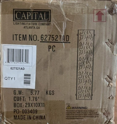 Capital Lighting 627521 Lyra 2灯壁灯22英寸高灯具黄铜 — 第 1/4 张图片