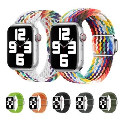 Band Strap For Apple Watch Series Ultra 8 7 6 SE Magnic Buckle Nylon Braided - Image 1 of 4