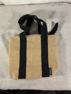 Bolso de Mano Wacoal Yute Y Algodón Doble Correa Con Muñequera A Juego Nuevo  Foto 1 de 4