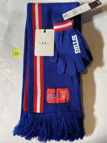 Buffalo Bills Scarf & Bills Gloves Set By Erin Andrews NFL Team Apparel OneSz Cover