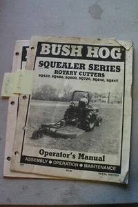 Bush Hog SQ420 SQ480 SQ600 SQ720 SQ840 SQ84T Squealer Mower Operator's Manual - Picture 1 of 1