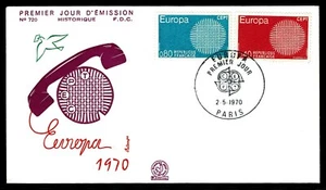 Francia #1271-72 Europa 1970 Primer Día Cubierta (E#5132) - Imagen 1 de 2