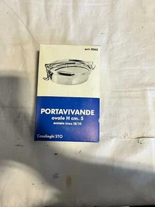 Casalinghi STO art. 1065 acero inoxidable ovalado almacenamiento de alimentos lata, 2 pulgadas - Imagen 1 de 1