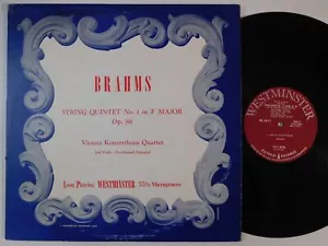 WIEN KONZERTHAUS QUARTETT Brahms Quintett Nr. 1 WESTMINSTER LP WL 50-27 - Bild 1 von 4