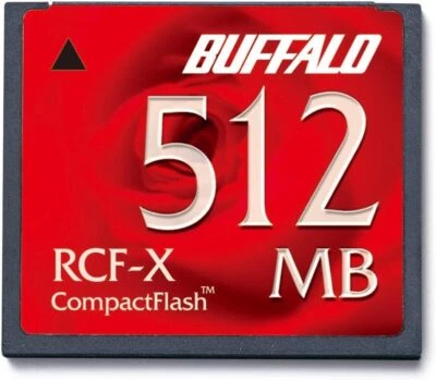 New BUFFALO Compact Flash 512MB RCF-X512MY W36.4xH42.8xD3.3mm 15g 5V/3.3V Japan - Image 1 of 3