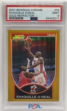 Shaquille O’Neal 2007 Bowman Chrome Gold Refractor #/99 PSA 9 Pop 4 SSP HOF