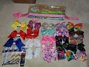JOJO SIWA Large Hair Bows - Lot of 17 Jojo Brand And 5 Other Bows,bow Hanger. - Picture 1 of 10