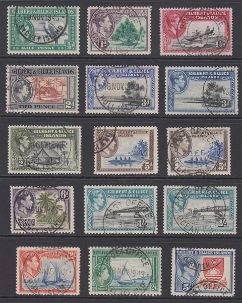 GILBERT & ELLICE IS 1939 套装 FU & SG#51ab (P12) 为 PMKS 选择 (ID213/D65948) — 第 1/1 张图片