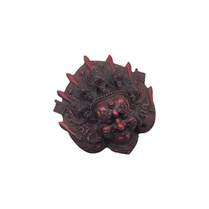 Bhirab Hanging Mask, Maroon - Picture 1 of 3