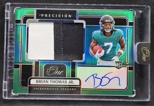 Panini One Brian Thomas Jr. 2024 Parche Precision Rookie Auto RC Verde RPA/40 - Imagen 1 de 2