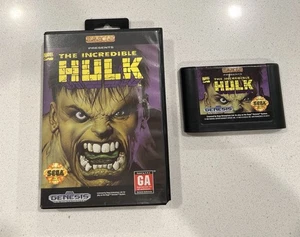 Sega Genesis U.S. Gold The Incredible Hulk Cartridge with Case - Picture 1 of 7