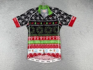 Jersey de Ciclismo Zoot Adulto Pequeño Negro Verde Rojo Feo Navidad Suéter Cremallera Completa - Imagen 1 de 14