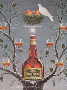 Pubblicità stampa vintage Grand Marnier: Grand Enchantment Bird Nest 1986 - Foto 1 di 1