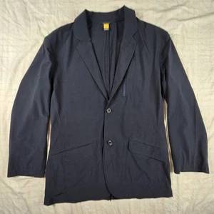 Eddie Bauer Mens Travex Voyager Travel Blazer Stretch Zipper Pocket Navy Blue 40 - Picture 1 of 15