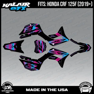 Graphics Kit for Honda CRF125F (2019-2024) CRF 125F Lethal Series-Magenta Shift - Picture 1 of 4