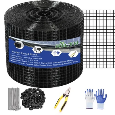 10in X 100ft Critter Guard per Pannelli Solari, 1/2inch PVC Rivestito Pannello Solare G... - Immagine 1 di 4