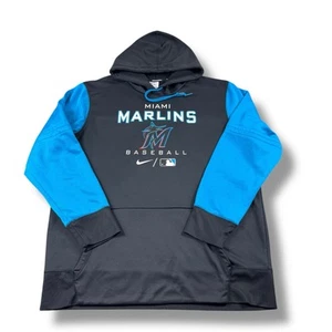 Nike Baseball MLB Authentic Collection Miami Marlins Therma-Fit Hoodie Mens XL - Picture 1 of 7