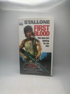Rare HTF First Blood (VHS) Thorn EMI 1982 Rambo Sly Stallone Big Box Clamshell - Picture 1 of 6