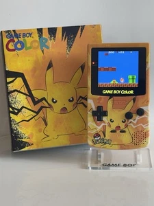Nintendo Gameboy Color IPS GBC Q5 Laminated Screen Touch Controls OSD Pikachu - Picture 1 of 9
