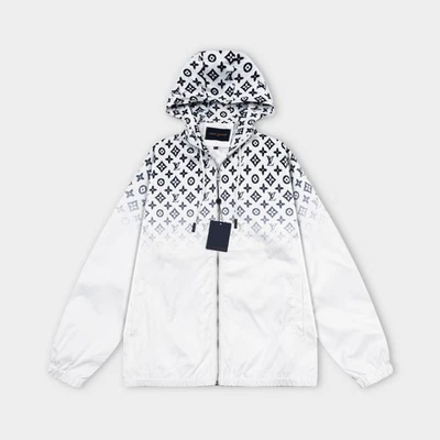 Men's Autumn Jacket with All-Over Logo Print  White 19 - Image 1 of 4