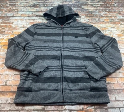 DC Shoes Hoodie Mens L Full Zip Sherpa Lined Sweatshirt Skateboard Y2K Skate - Image 1 of 4
