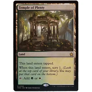 x1 Temple of Plenty FDN MTG M/NM Rare Dual Land Multi-Color Green White TCG CCG - Picture 1 of 3