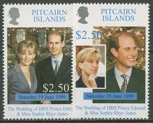Pitcairn 1999 Hochzeit von Prinz Edward 542/43 postfrisch - Picture 1 of 1