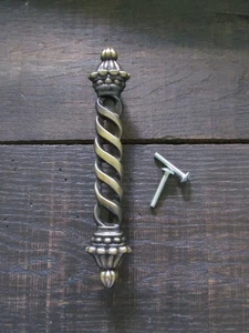 Messing Schrankgriff Ziehen 6" Classic Crown End Twist - Bild 1 von 2