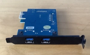 PCI-E to USB 3.0 2 Port PCI Express Expansion Card 19-Pin Power Connector - Afbeelding 1 van 3